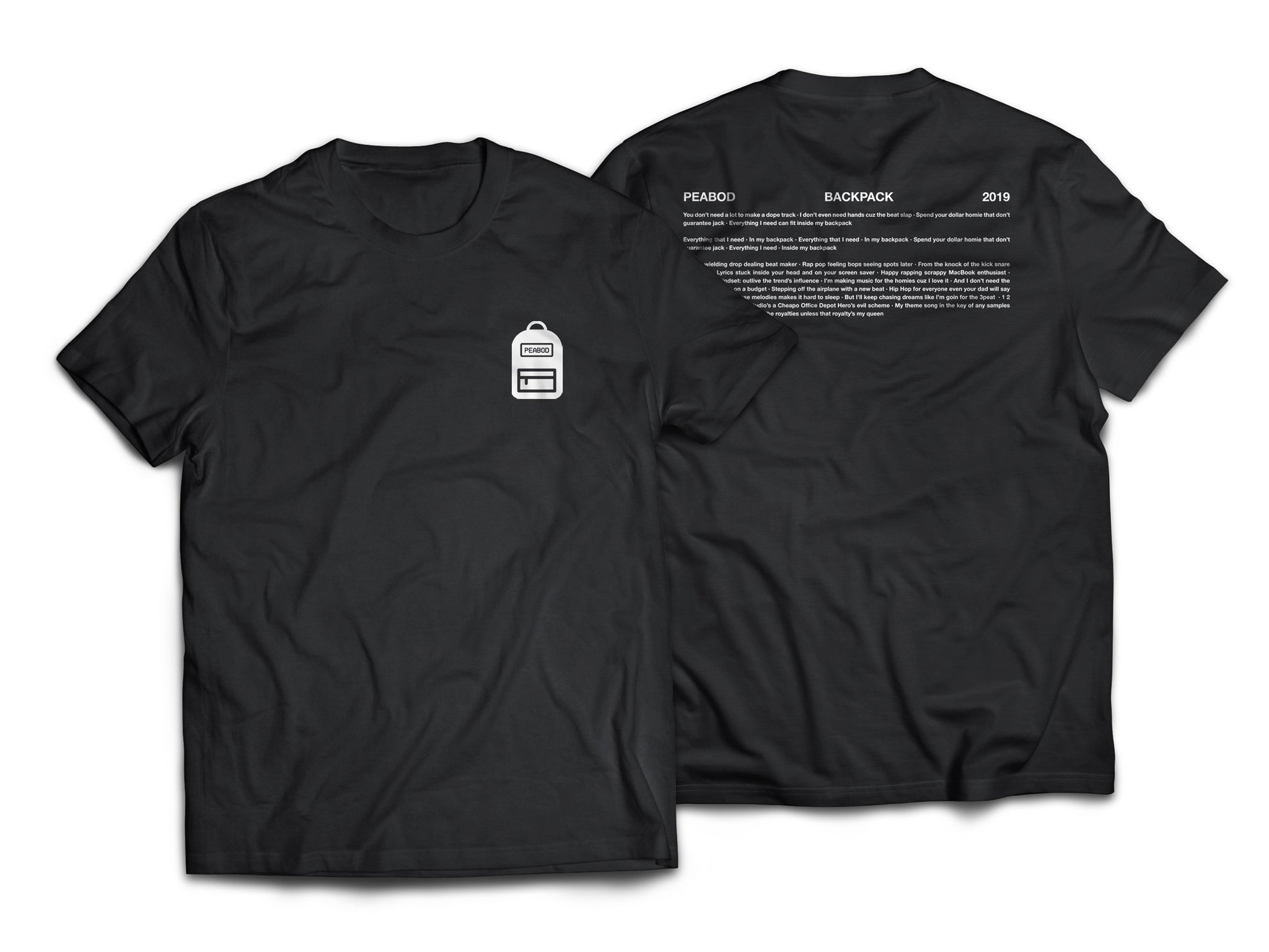 "Backpack" Black T-Shirt